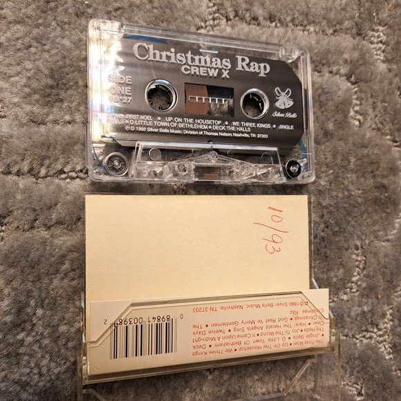 VINTAGE CREW X Christmas Rap Music Cassette Tape 1990 RARE TESTED/PLAYS - Picture 3 of 3